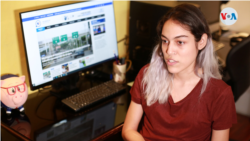 La periodista Indiana Cajina laboraba en el periódico El Nuevo Diario, hoy trabaja en el medio digital Nicaragua Investiga. Foto Houston Castillo/VOA.