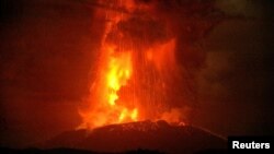 Letusan gunung Shinmoedake di Jepang tanggal 5 April 2018 lalu. 