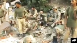 مومندو کښې د نیټو برید کښې متاثر شوی پاکستانی سرحدي پوسټ