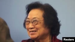 FILE - Pharmacologist Tu Youyou joined William Campbell and Satoshi Omura in winning the 2015 Nobel prize for medicine or physiology for their work against parasitic diseases. 