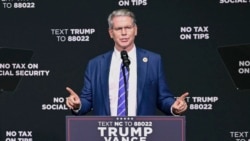 FILE - Key Square Group founder Scott Bessent speaks at a campaign event for Republican presidential nominee and former U.S. President Donald Trump in Asheville, North Carolina, on Aug. 14, 2024.