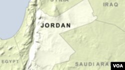 Carte de la Jordanie.