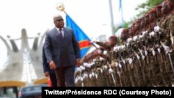 Le président Felix Tshisekedi à la cérémonie de voeux de nouvel an au Palsi de la Nation, Kinshasa, RDC, le 30 janvier 2020. (Twitter / RDC Présidence)