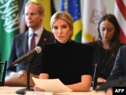 Ivanka Trump addresses the event "A Call to Action to End Forced Labour, Modern Slavery and Human Trafficking" on Sept. 19, 2017 at the United Nations in New York.