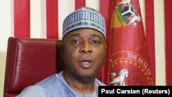 Le président du Sénat, Bukola Saraki, à Abuja, le 8 mai 2018.