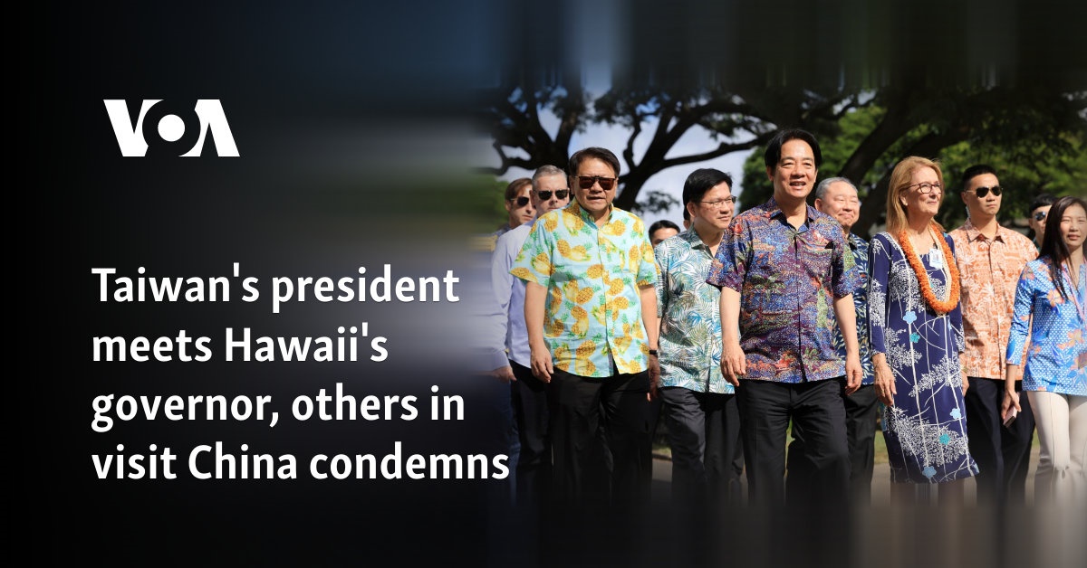 Taiwan President's Hawaii Visit Escalates China Tensions