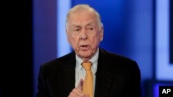 FILE - T. Boone Pickens appears on the Fox Business Network, in New York, Oct. 8, 2015. PIckens died Sept. 11, 2019, at age 91.
