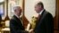 Turkish President Recep Tayyip Erdogan meets with U.S. Defense Secretary Jim Mattis at the Presidential Palace in Ankara, Aug. 23, 2017. 