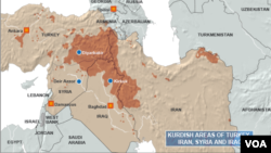 Kurdish Areas of Turkey, Iran, Syria and Iraq