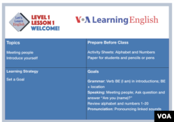 Let's Learn English - Level 1 - Lesson 1
