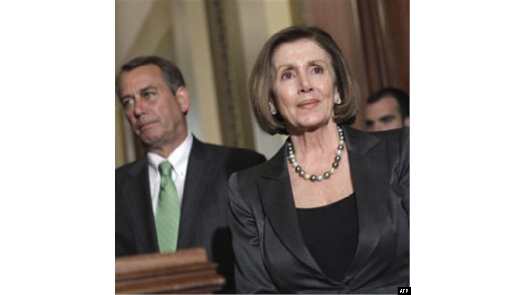 Vakillar Palatasida demokratlar sardori Nensi Pelosi va respublikachi spiker Jon Beyner