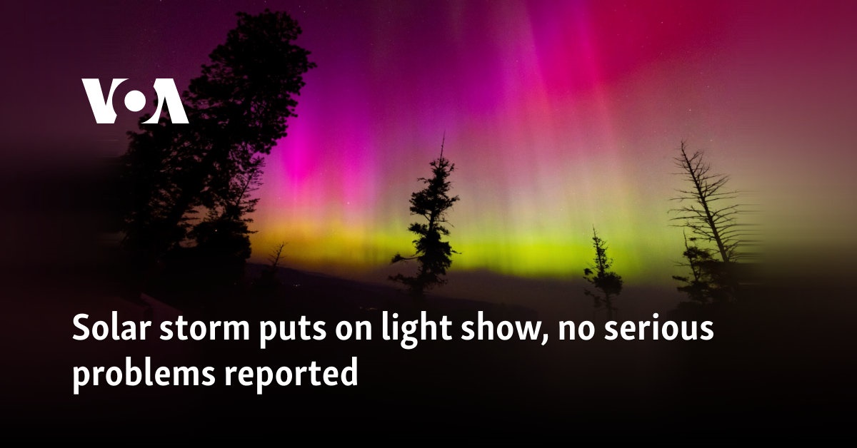 Solar storm puts on light show, no serious problems reported