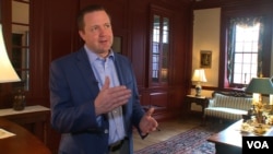Prince William County board chair Corey Stewart lives in a historic home where George Washington once slept. (Photo: S. Baragona/VOA)