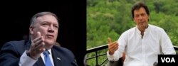 U.S. Secretary of State Mike Pompeo and Pakistani Prime Minister Imran Khan are seen in a combination of file photos.