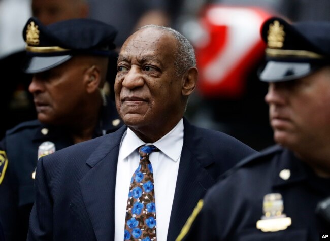 Bill Cosby arrives for his sentencing hearing at the Montgomery County Courthouse, Sept. 24, 2018, in Norristown, Pennsylvania.