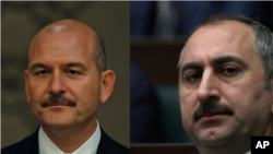 Türkiyənin daxili işlər naziri Süleyman Soylu və ədliyyə nazirii naziri Əbdülhəmid Gül
