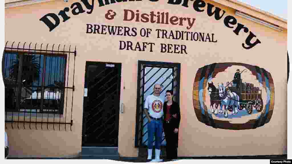 &quot;My passion and my ambition was to create a beer culture, and to share with other people the unique flavors in craft beer,&quot; said Moritz&nbsp;Kallmeyer, who stands with his wife outside their microbrewery in Pretoria. (Photo Credit: Drayman&rsquo;s Brewery) 