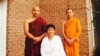 Sar Sun Theary, middle, a Cambodian-American meditation practitioner, will join the meditation retreat at Wat Bo on April 23, 2017. (Courtesy photo provided by Sar Sun Theary) 