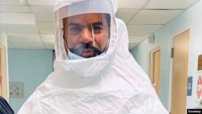 传染病专家拉吉夫·费尔南多医生2020年3月18日在医院。(照片由本人提供)