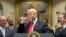 President Donald Trump says "Did I hear the word bipartisan?" as he announces his support for H.R. 5682, the "First Step Act" as bipartisan legislation during a speech in in Washington, Nov. 14, 2018, which would reform America's prison system.