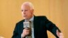 Sen. John McCain speaks during a forum with veterans in Phoenix, Arizona, May 9, 2014. 