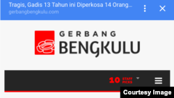 Berita Gerbang Bengkulu mengenai YY. 