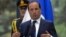French President Francois Hollande speaks during a news conference in Kabul, May 25, 2012. 