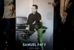20일 프랑스 파리에서 이슬람 극단주의자에 의해 살해된 역사교사 사뮈엘 파티 씨를 추모하는 집회가 열렸다.
