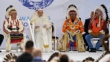 FILE - Pope Francis apologizes to Indigenous peoples for abuses committed by missionaries during a visit at Maskwaci, the former Ermineskin Residential School, Monday, July 25, 2022, in Maskwacis, Alberta. In other words, he offered a mea culpa. (AP Photo/Eric Gay/File photo)