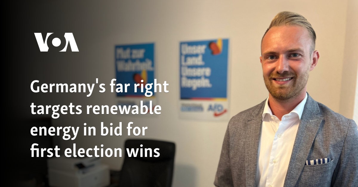 Germany’s extreme right relies on renewable energies to achieve first electoral victories