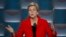 FILE - Sen. Elizabeth Warren, D-Mass., speaks during the first day of the Democratic National Convention in Philadelphia, July 25, 2016.