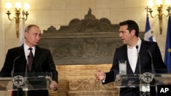 Володимир Путін і прем’єр-міністр Греції Алексіс Ципрас
