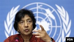 Komisaris tinggi PBB urusan HAM, Navi Pillay mendesak untuk menghentikan militerisasi di Suriah (foto: dok). 