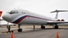 Un Ilyushin Il-62M de la Fuerza Aérea, uno de los dos aviones militares rusos que llegaron con las tropas y equipos a Venezuela en marzo, en pista del Aeropuerto Internacional Simón Bolívar el 29 de marzo de 2019 en Maiquetia, estado de Vargas, norte de Venezuela.