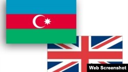 Azərbaycan və Böyük Britaniya bayraqları 