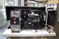 A diesel-run generator is on display at Mikano head office in Lagos, Nigeria, Sept. 9, 2019.