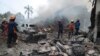 印尼军用飞机居民区坠毁 至少70人死亡