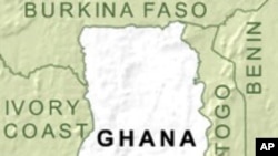 Ramani ya Ghana na nchi zilizo jirani 