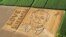An aerial view of the image of Pope Francis by Italian artist Dario Gambarin is seen in a threshed wheat field in Castagnaro, near Verona, Italy. Gambarin used a tractor with a plow and a harrow to create the image on a 25,000 square-meter field.