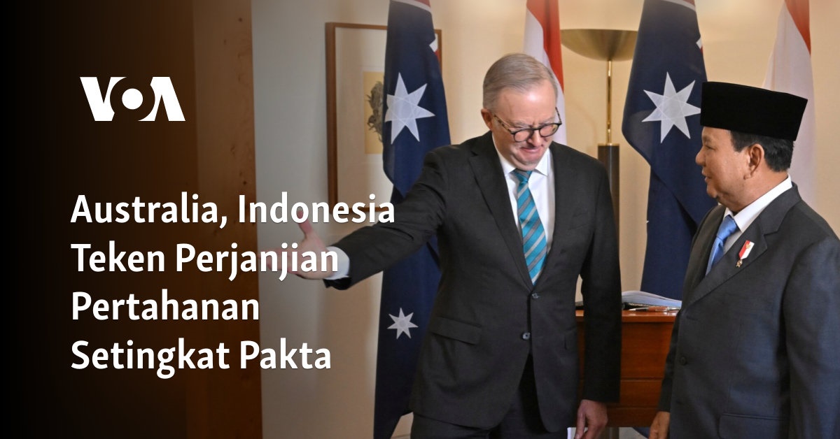 Australia, Indonesia Teken Perjanjian Pertahanan Setingkat Pakta