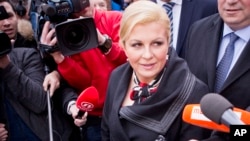 Novoizabrana predsednica Hrvatske Kolinda Grabar Kitarović