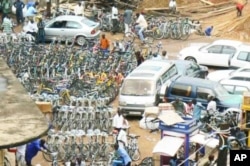 Bicycles for sale at a market in Kampala … MP David Bahati says most Ugandans disagree with homosexuality