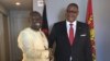 Malawi's President Arthur Peter Mutharika with VOA English to Africa reporter Peter Clottey, before their interview in New York on the sidelines of the UNGA. .