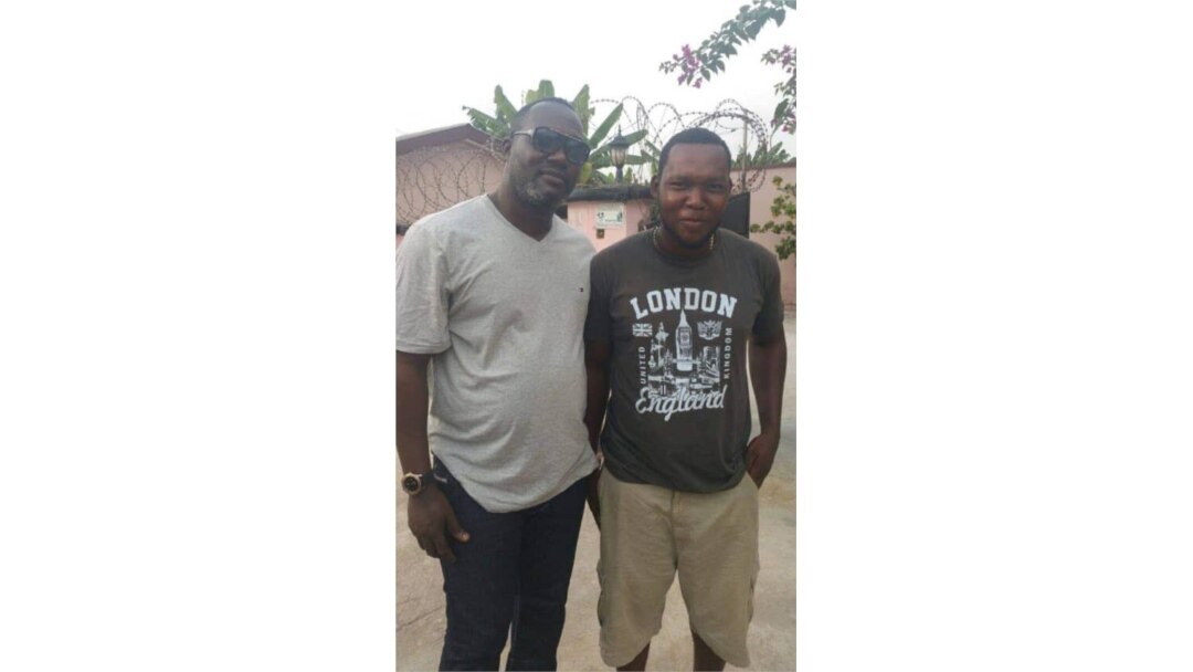 Gideon Kankam Nyarko with his late father, Ghanaian actor Bernard Nyarko who died this year of colon cancer. (Courtesy of Gideon Kankam Nyarko)