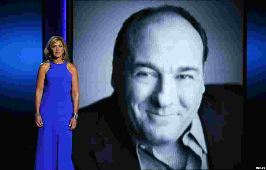 Aktris Edie Falco memberikan penghormatan bagi aktor James Gandolfini yang meninggal dunia beberapa waktu yang lalu.