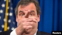 Chris Christie durante una conferencia de prensa el 9 de enero de 2014.