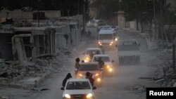 Baraghedeh ak Kafr-Ghan nan al-Rail, nò vil Alèp, peyi Siri, Oct.10, 2016.