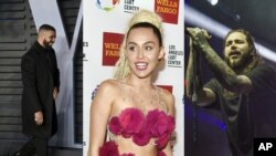 Montagem: Drake, Miley Cyrus e Post Malone