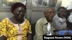 Three leaders of Chad's civil society movement who were arrested last year.