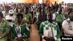 Wanachama wa chama cha upinzani nchini Ivory Coast cha Democratic party of the Ivory Coast (PDCI). Ivory Coast, Sept. 24, 2018. 